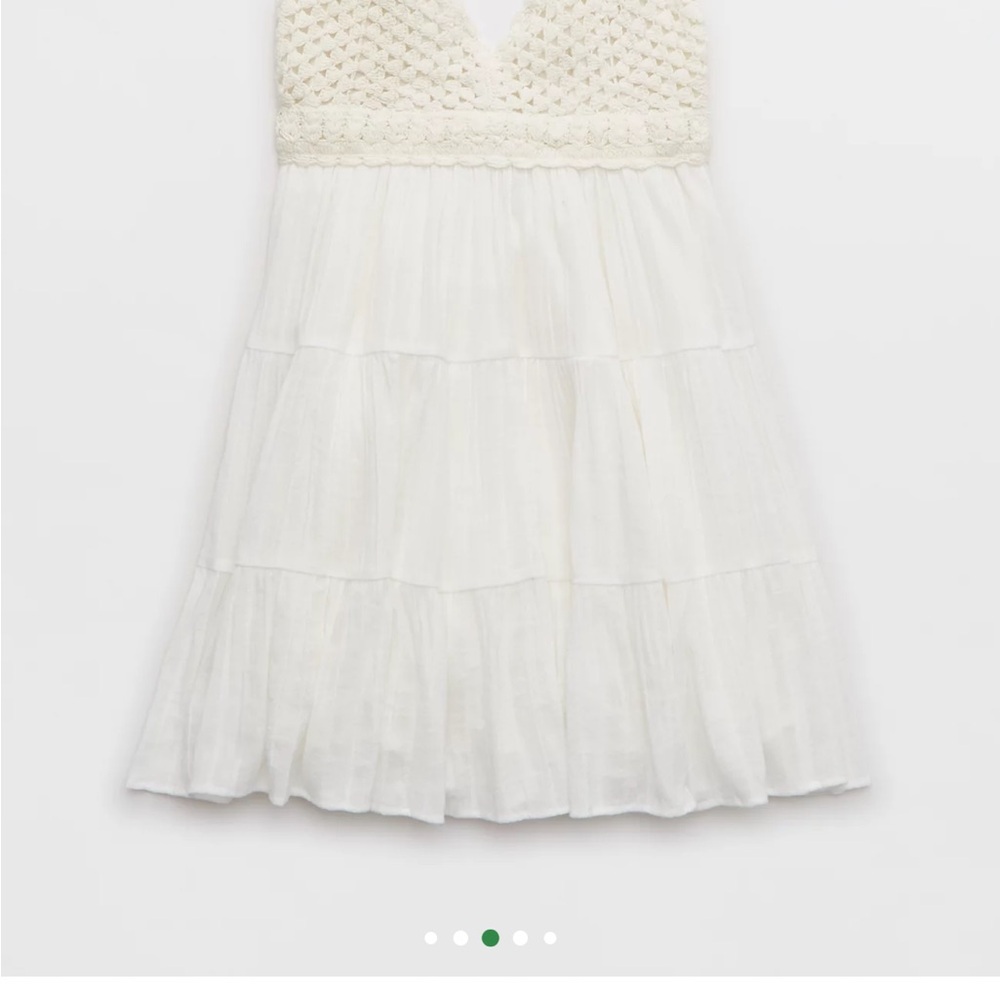 Aerie size large White Crochet Top Dress - Picture 7 of 8